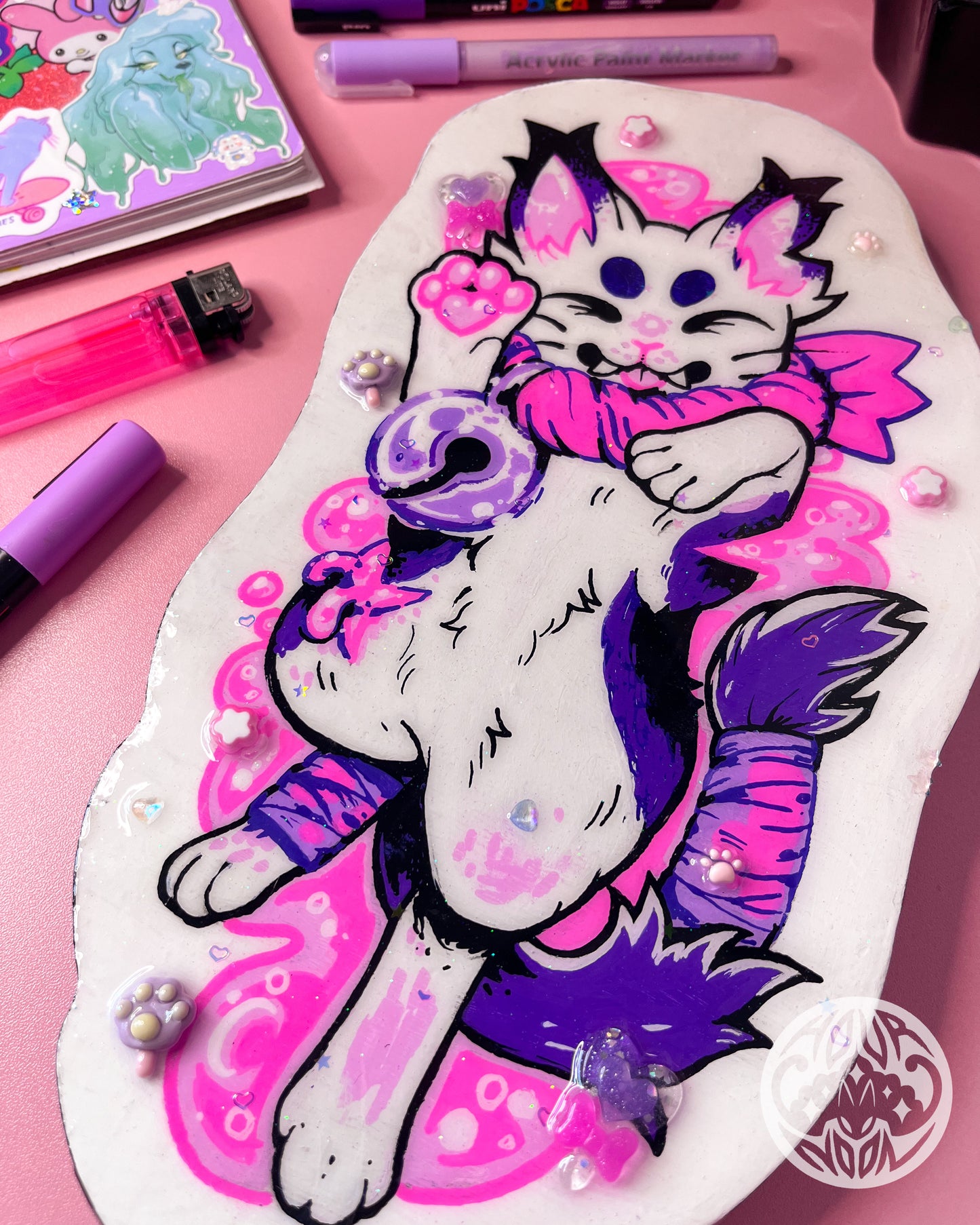 ouchy cat ♡ original painting